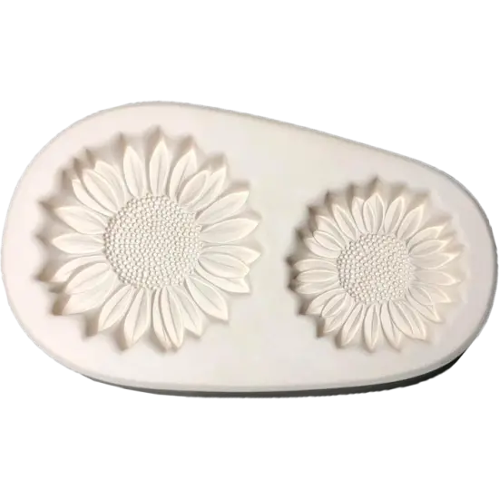 10" x 6" x 1.5" Two Sunflowers Casting Glass Fusing Kiln Mold {2}