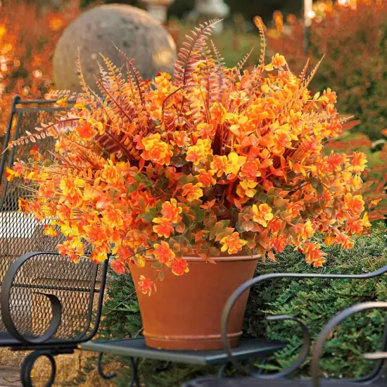 12pcs UV Resistant Fall Fake Flowers {2}