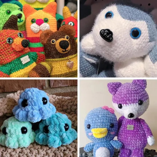 1150pcs Safety Eyes for Crocheting, 5mm-16mm Crochet Eyes and Noses {4}