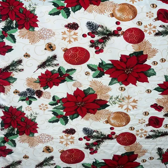 1 Yard Christmas Poly Poplin Fabric For Holiday Sewing Crafts And D&eacute;cor Projects 60 Inch Width {1}