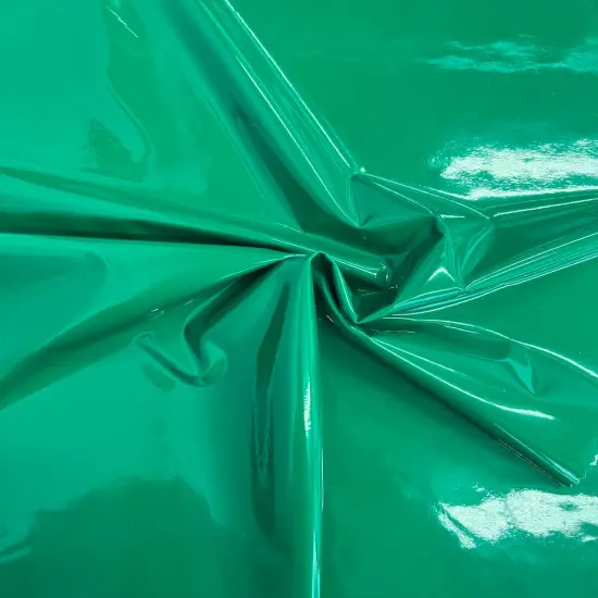 1 Yard Patent Faux Leather Apparel Vinyl Fabric With 54 Inch Wide Green {1}
