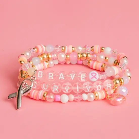 Susan G. Komen Breast Cancer Awareness Pink Ribbon & Letter Bead Box {3}