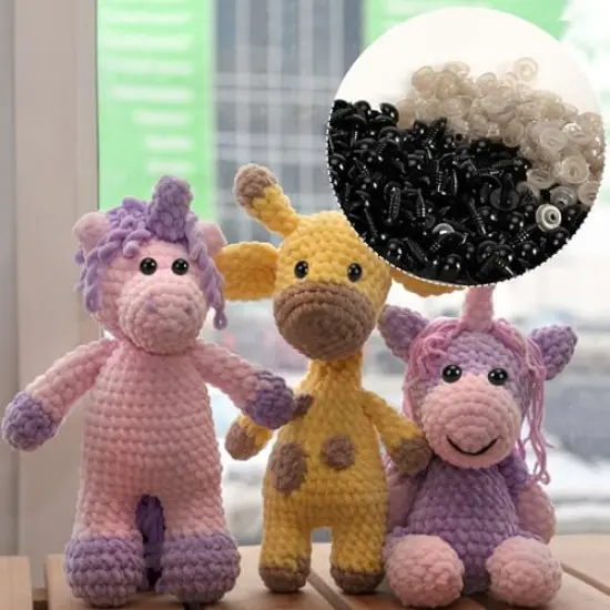 300 Pieces 14mm Safety Eyes for Amigurumi {3}
