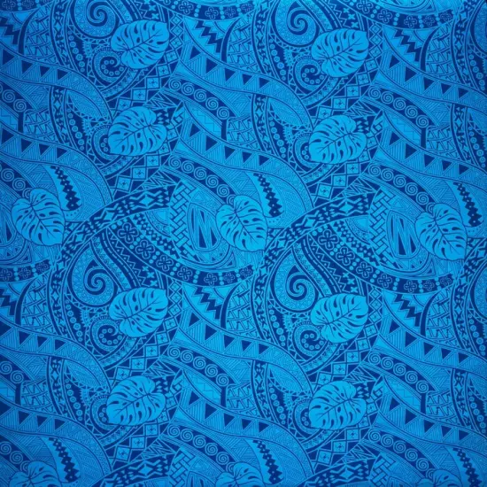 1 Yard Traditional Polynesian Tapa Fabric with Monstera Leaves Design, 100% Polyester 45 inches Width Pink/Black {3}