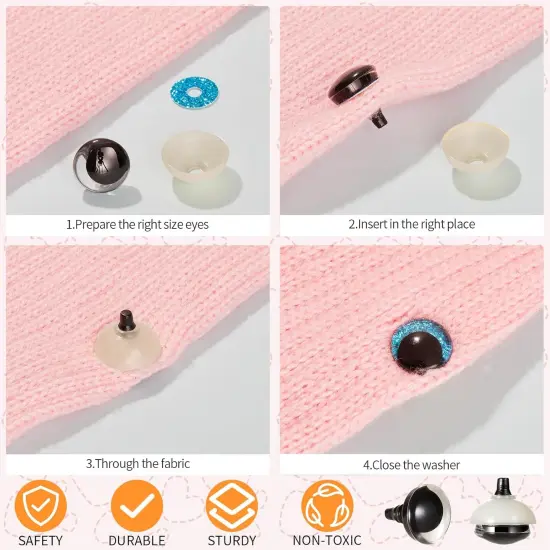 120pcs 20mm 3D Glitter Safety Eyes {3}