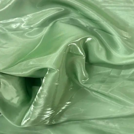 1 Yard Crystalized Reflective Liquid Bridal Satin Fabric Shimmering Polyester Material 59/60 Inch Width Sage Green {1}