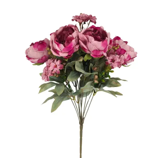 23" Mauve Peony Bush &ndash; 10 Faux Stems for Bouquets & Arrangements-85323-MV {1}