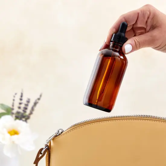 15 Pack of 4oz Amber Glass Bottles with Dropper Dispenser and 6 Funnels for Essential Oils, Travel, Perfumes, Liquids, Hair and Body Oils (21 Total Pieces, 120ml) {3}