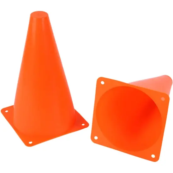 Juvale 9 Inch Orange Plastic Sports Safety Parking Cones (12 Pack) {2}