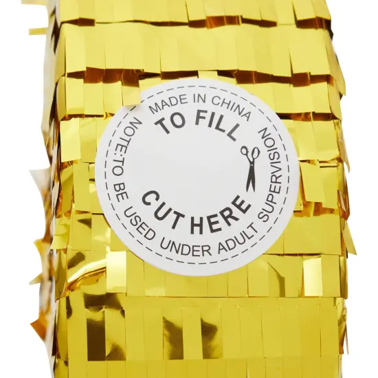 Juvale Gold Foil Number 3 Pinata for Kids Ages 3-14 Birthday Party Decorations, Centerpieces, Anniversary Celebrations, Small (11.1 x 2.9 x 16.1 In) {5}