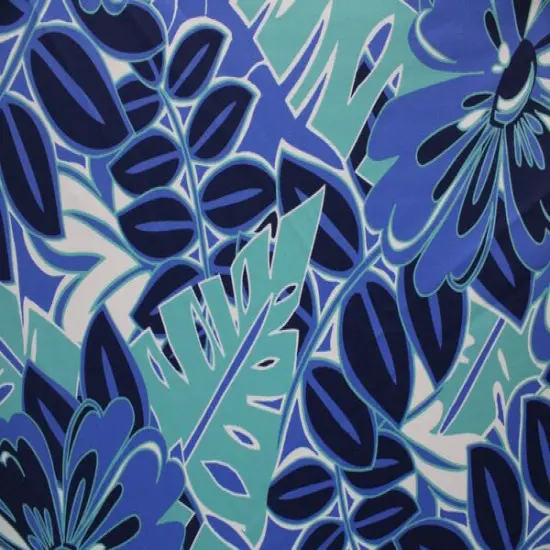 1 Yard Tropical Poolside Floral Print Spandex Fabric for Swim Sets Summerwear Dance Costumes 58/60 Inch Width {4}