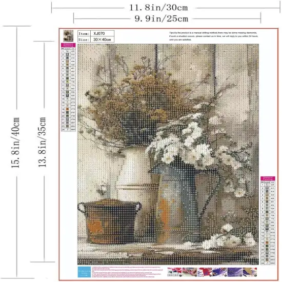 Diamond Painting Kits for Adults,5D Full Round Drill Diamond Art Yellow Flowers,DIY Diamond Dots with Paint by Diamonds Painting Kit for Home Decor 12x16inch {3}