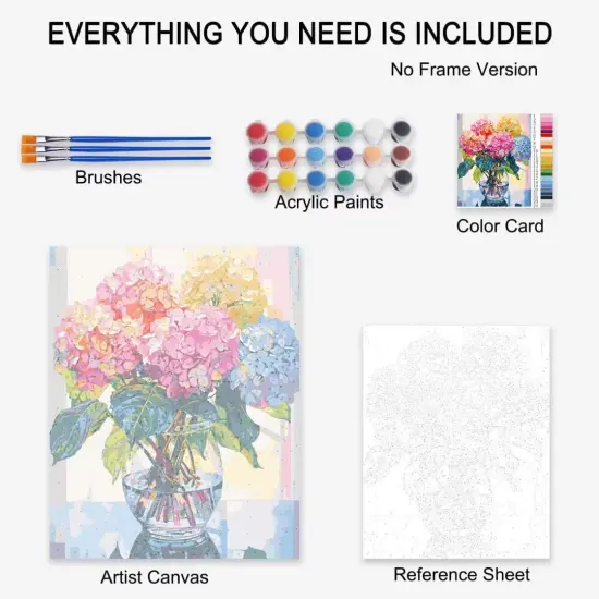 Bright Yellow Bird with Green Floral Paint by Numbers Kits 16x20 inch Canvas Romantic DIY Oil Painting for Kids, Students, Adults Beginner with Brushes Acrylic Pigment Drawings Gift(without Frame) {3}