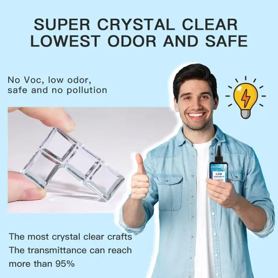 JDiction UV Resin, Upgrade 300g Low Viscosity Hard Thin UV Resin with Super Crystal Clear Resin Kit for Jewelry, Casting, Coating and DIY Craft {3}