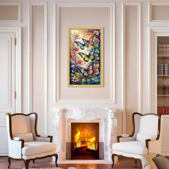 Butterfly Diamond Painting Kit for Adults - Full Drill Gem Art Crafts for Home Wall Decor, DIY 5D Perfect for Relaxation 12x20inch {3}