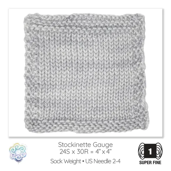 Slinky Malinky Superwash Merino Sock Yarn with Tencel - Silky & Strong. Pacific Northwest Hand Dyed. Fingering Weight #1. Silver 2 pack {3}