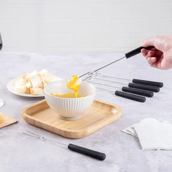 Chocolate Dipping Tool Set 1 Durable Candy Dipping Set - 6 Different Shapes Dishwashable Stainless Steel Dipping Fork Set With PP Handle For Truffles And Pralines {5}