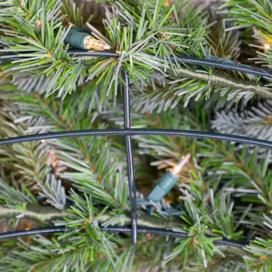 Northlight Pre-Lit Artificial Blue Spruce Christmas Wreath - 48" - Clear Green {7}
