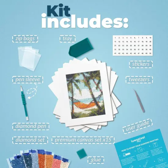 Large Diamond Art Kits for Adults - Brilliant Art Diamond Painting Kit - Paint Gem Art for Adults - Sea Breeze {2}