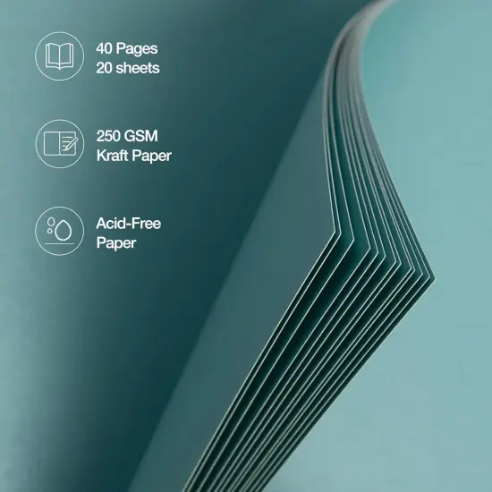 Inch DIY Scrapbook Album 40 Pages Hardcover Kraft Paper Scrap Book Photo Albums Memory Book for Wedding and Anniversary Family {3}