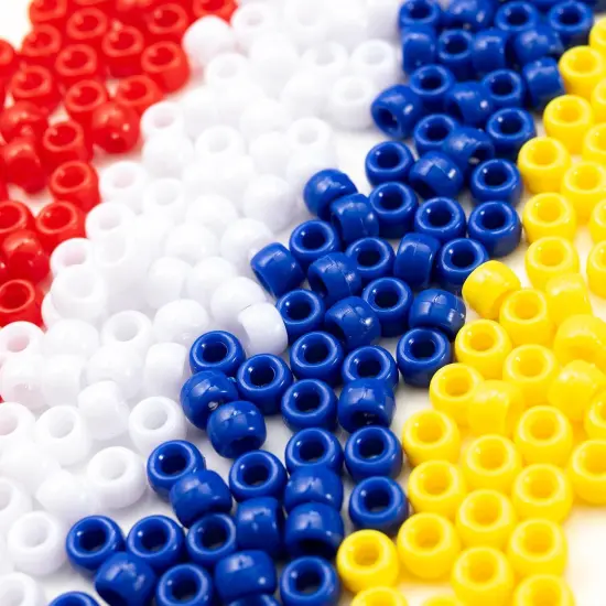 2000 Pcs Acrylic Gold Pink Red White Yellow Pony Beads Mix Candy Color Heart Star Alphabet Letter Beads Bulk for Jewelry Friendship Bracelet Making Kit {1}