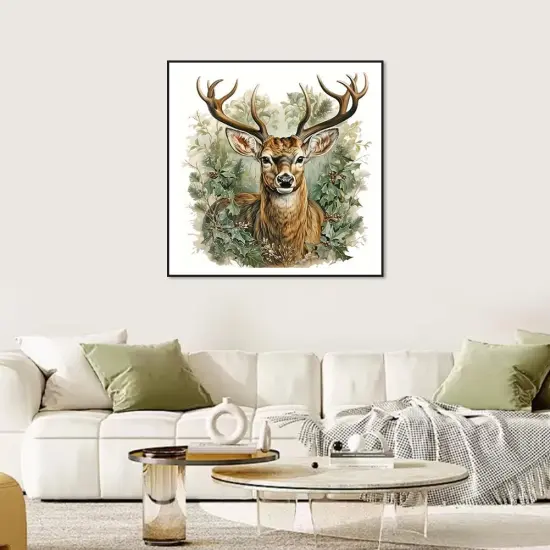 5D Colorful Elk Diamond Art Painting Kits for Adults,Animals Diamond Art for Beginners, DIY Full Drill Diamond Art Painting(12X12 inch) {2}