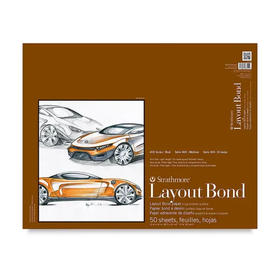 Strathmore 400 Series Layout Bond Pad - 19" x 24", Tape Bound, 50 Sheets {1}