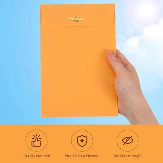 50 Pcs 5 x 7.5 Manilla Envelopes Clasp Kraft Catalog with Closure for Storing Mailing 28 lb Kraft Envelope Paper for Office Document School Business Home {3}