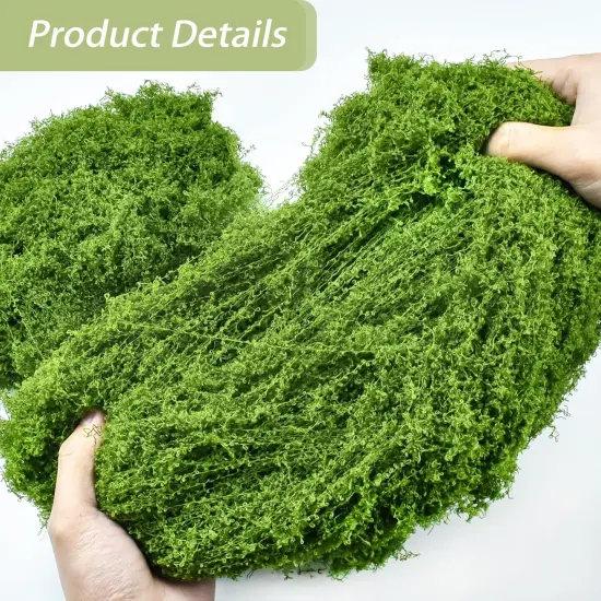 Fake Green Moss for Crafts 10.6 Oz Decorative Artificial Moss for Crafts Decorative Faux Moss Table Centerpieces Wedding Party Decor Fairy Garden Floral DIY {4}