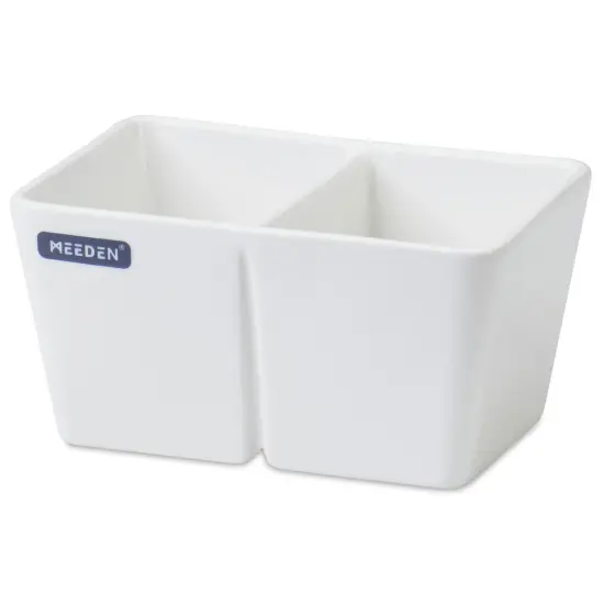 Meeden Porcelain Brush Wash Bowl - 2 Wells {1}