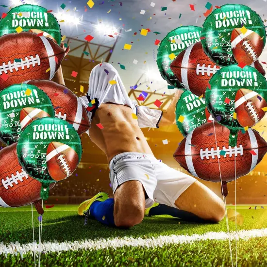 Football Balloons Set - Field & Foil Balloons for Tailgate Game Day Theme Supplies - Birthday Party Decorations (12 Pieces) {4}