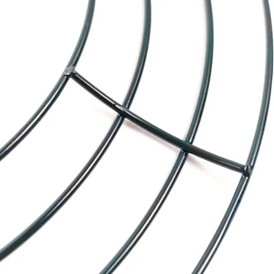 6PCS 10&rdquo; Wire Wreath Frame Round Metal Wreath Form for Crafts & Floral Decorations on Weddings Christmas Home Party Celebrations, Dark Green {3}