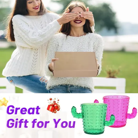 Plastic Cactus Shot Glasses(Set of 24), 2 Oz Green Cute Cactus Tequila Glasses for Western, Bachelorette, Cinco de Mayo, Tequila, Fiesta Themed Party Supplies {5}