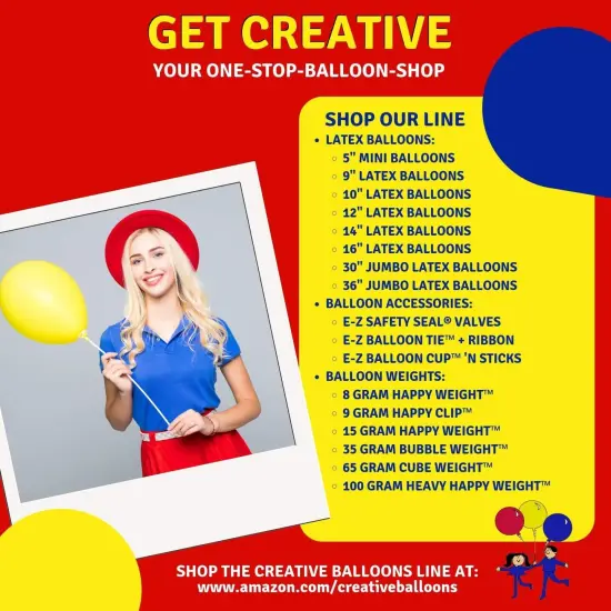 Happy Weight 8 g Balloon Weights Pastel Assortment 100 ct. {4}