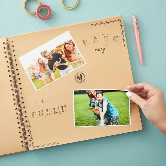 12x12 Scrapbook Album Hardcover (Blank), Kraft Paper Material Spiral Bound Sketchbook for Drawing, Writing, Arts and Crafts Projects, Home, Office, School {5}