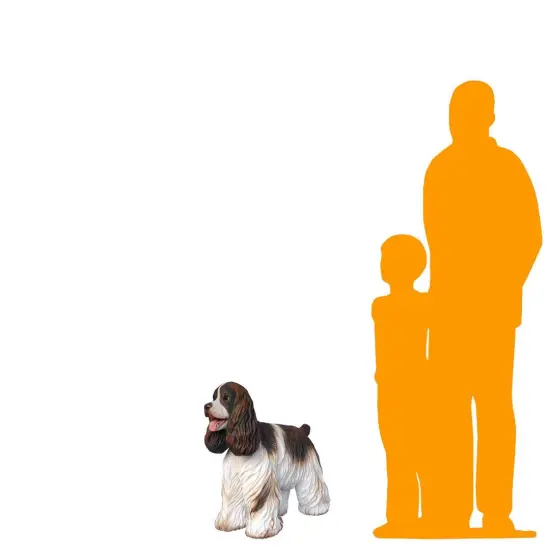 English Cocker Spaniel Life Size Dog Statue {2}