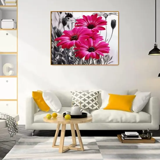 Paint by Numbers kit for Adults Beginner DIY Oil Painting by Number Kit Flowers 16x20 Inches Drawing Colorful Paintworks Without Frame {2}