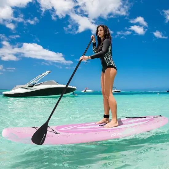 Pink White Inflatable Stand Up Paddle Board 11' x 30" x 6" 350 lbs Capacity {2}
