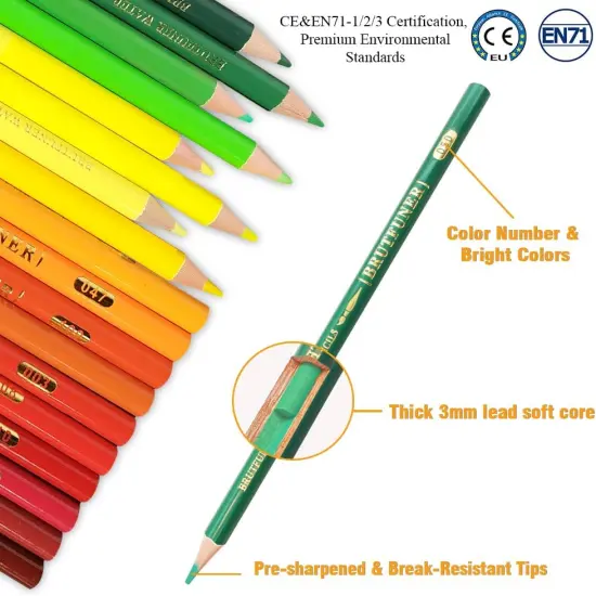 Watercolor Pencils 120 Professional Water Colored Pencils for Adult Coloring Book Blending Sketching {4}