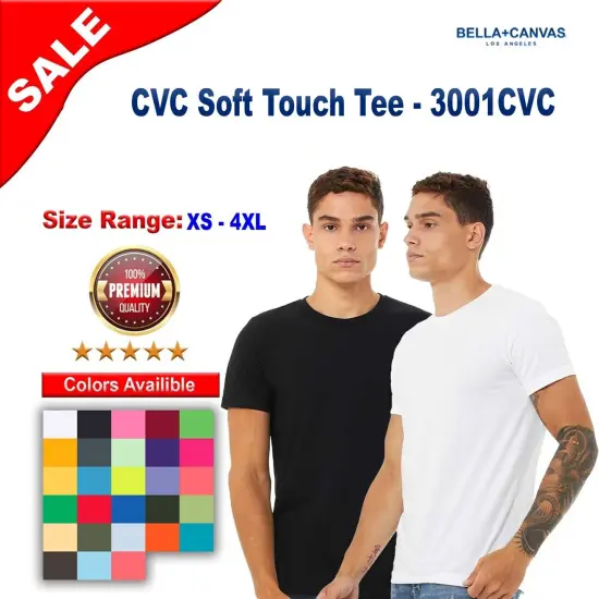 BELLA + CANVAS&reg; CVC Soft Touch Tee Heather cement {2}