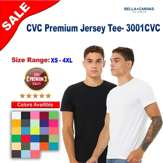 BELLA + CANVAS&reg; CVC Premium Crewneck Short Sleeve Jersey Tee Heather kelly {2}