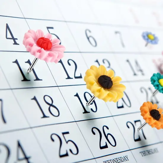 40Pcs Push Pins, Thumb Tacks for Bulletin Board, Flower Decorative Pins and Tacks, Cork Board Thumbtacks, Cute Thumbtack for Office Decorative {4}