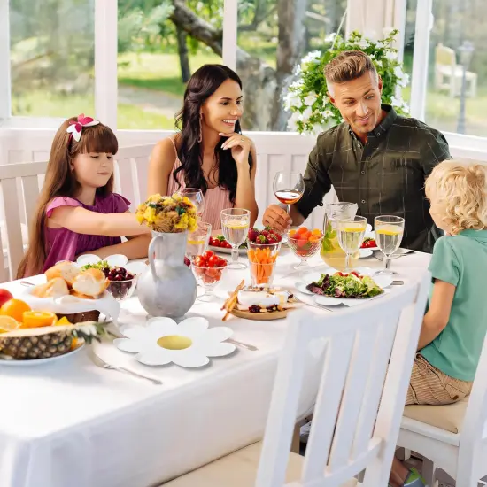 Summer Daisy Paper Plates Floral Disposable Party Plates Groovy 70s Party Decorations 9" Boho Flower Shaped Plates (24) {5}