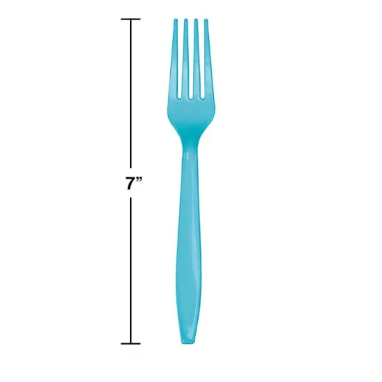 288 pc Bulk Bermuda Blue Plastic Forks {2}