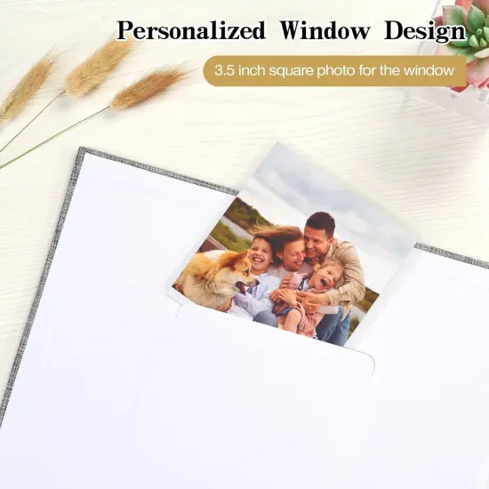 DIY Scrapbook Photo Album with 20 Plastic Sleeves 40 Pages Linen Cover 3 Ring Folder Binder for Wedding Baby Family and DIY Projects (Green) {3}