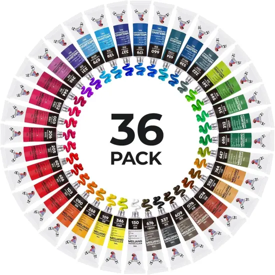 Watercolor Paint Set 36 Vibrant Colors 5ml / 0.17 Fl Oz Tubes, Watercolor Tubes with Great Value, Water Color Paints Art Supplies for Adults, Artists & Beginners {1}