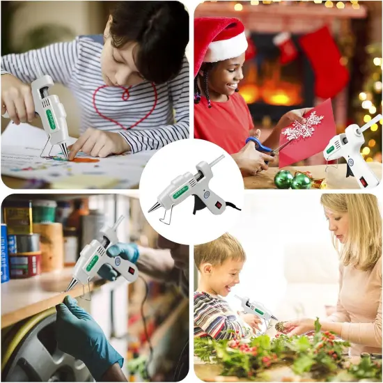 Mini Hot Glue Gun with 30 Glue Sticks, Fast Heating Hot Melt Gun, 20W Glue Gun Kit, Lightweight Craft Gun for DIY, Home Repairs, Kids' School Projects, White {5}