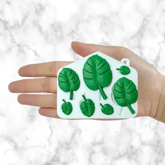 Monstera Tropical Leaves Silicone Mold 7 cavity {5}