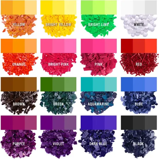 Candle Dyes for Soy Candle Making - Wax Сolor Dye Color Chips for Soy Wax - 16 Popular Colors Wax Dye Flakes {1}