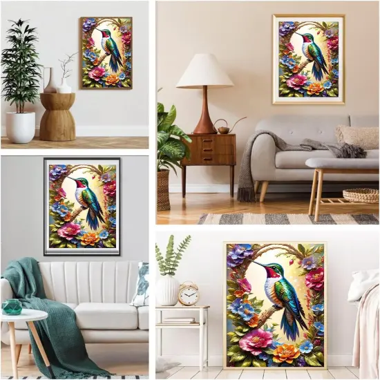 Hummingbird Diamond Painting Kits for Adults-Diamond Art for Adult Hummingbird {3}